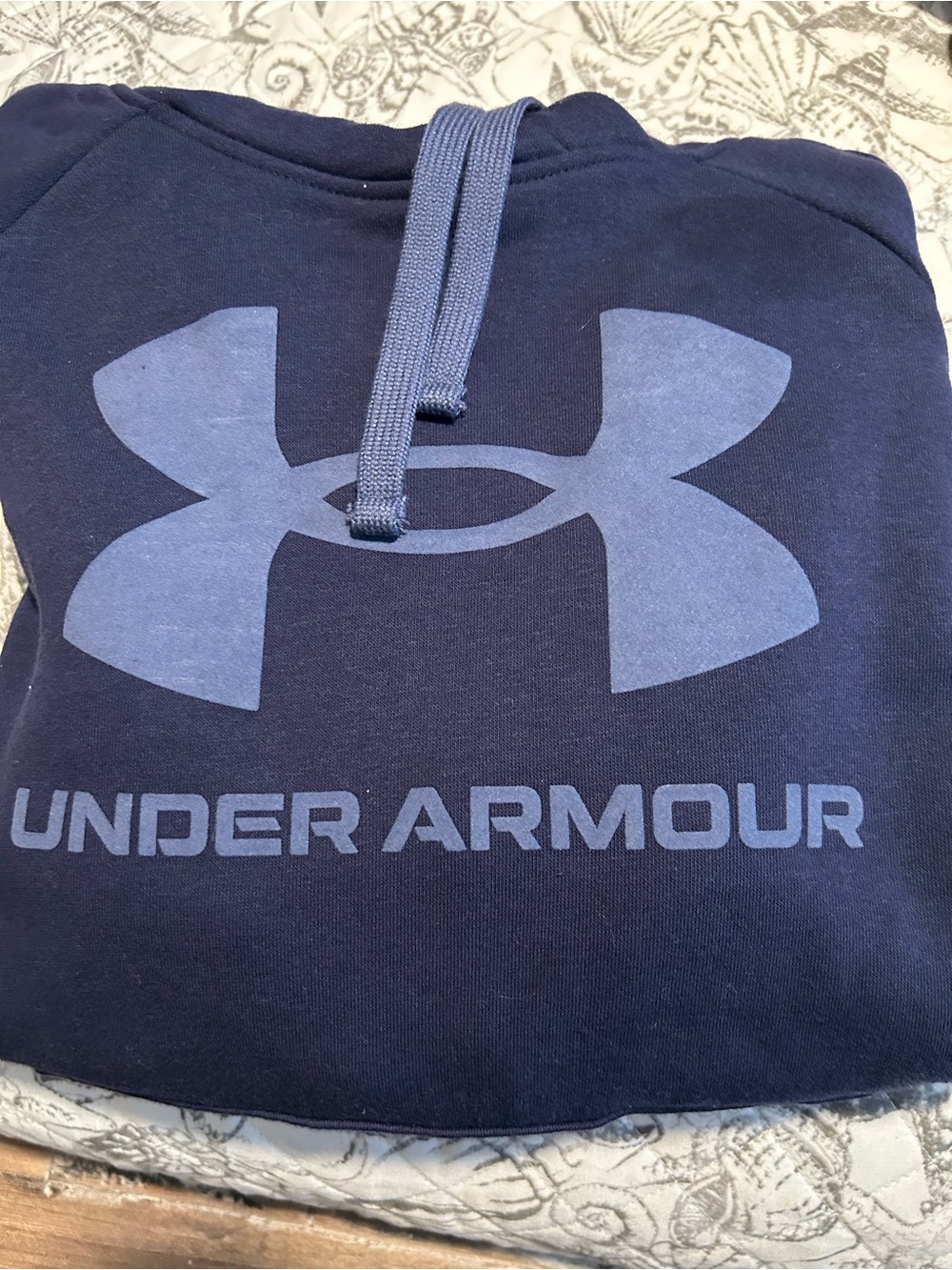 Under Armour Woman’s Navy Hoodie with Light Blue Logo